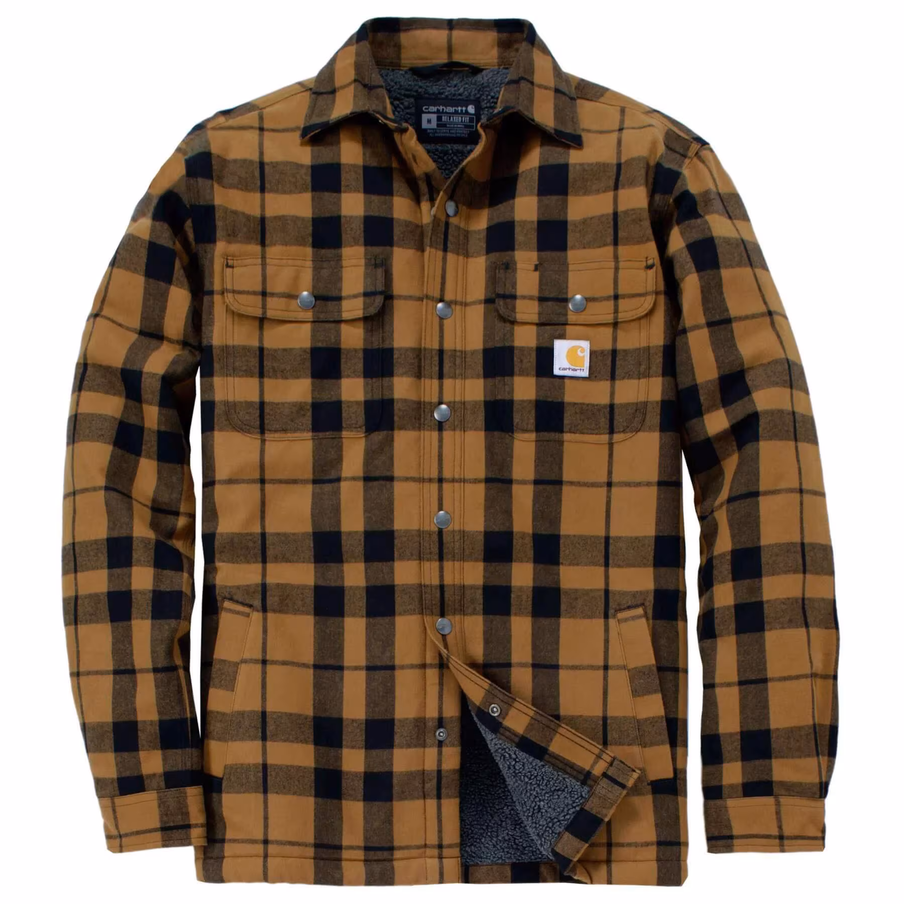 Kjøp Carhartt Skjortejakke flanell, brunrutet