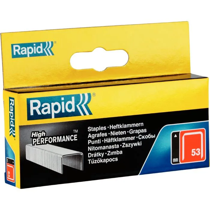 Rapid Nr 53 Fintrådsklammer Stål 2500-pack 10 mm