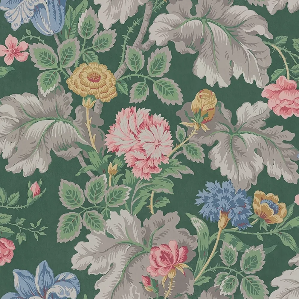 Tapet New Heritage Carnation Garden 4834 Grön Blommig