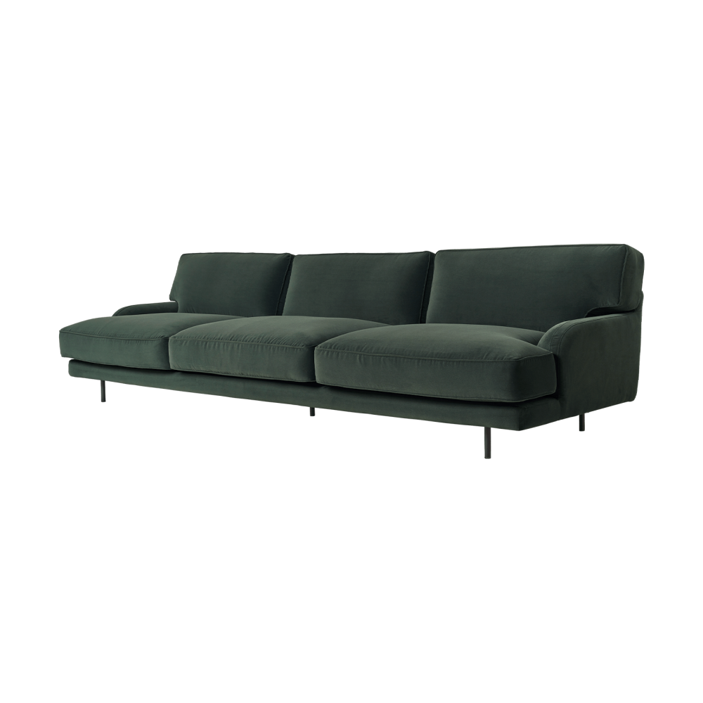 Flaneur soffa 3-sits, Asator 0984-matt svart