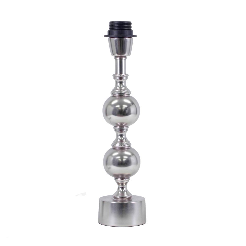 Deborah lampfot matt silver, Liten