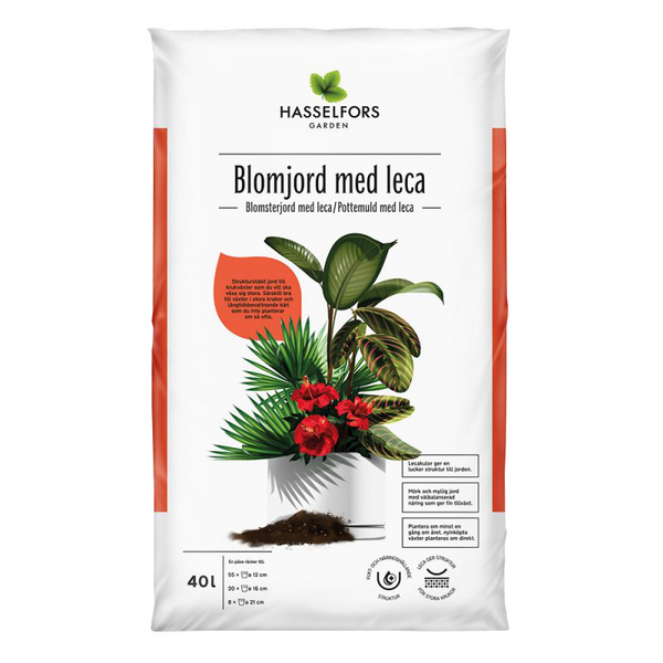 BLOMJORD HASSELFORS GARDEN MED LECA 40 L