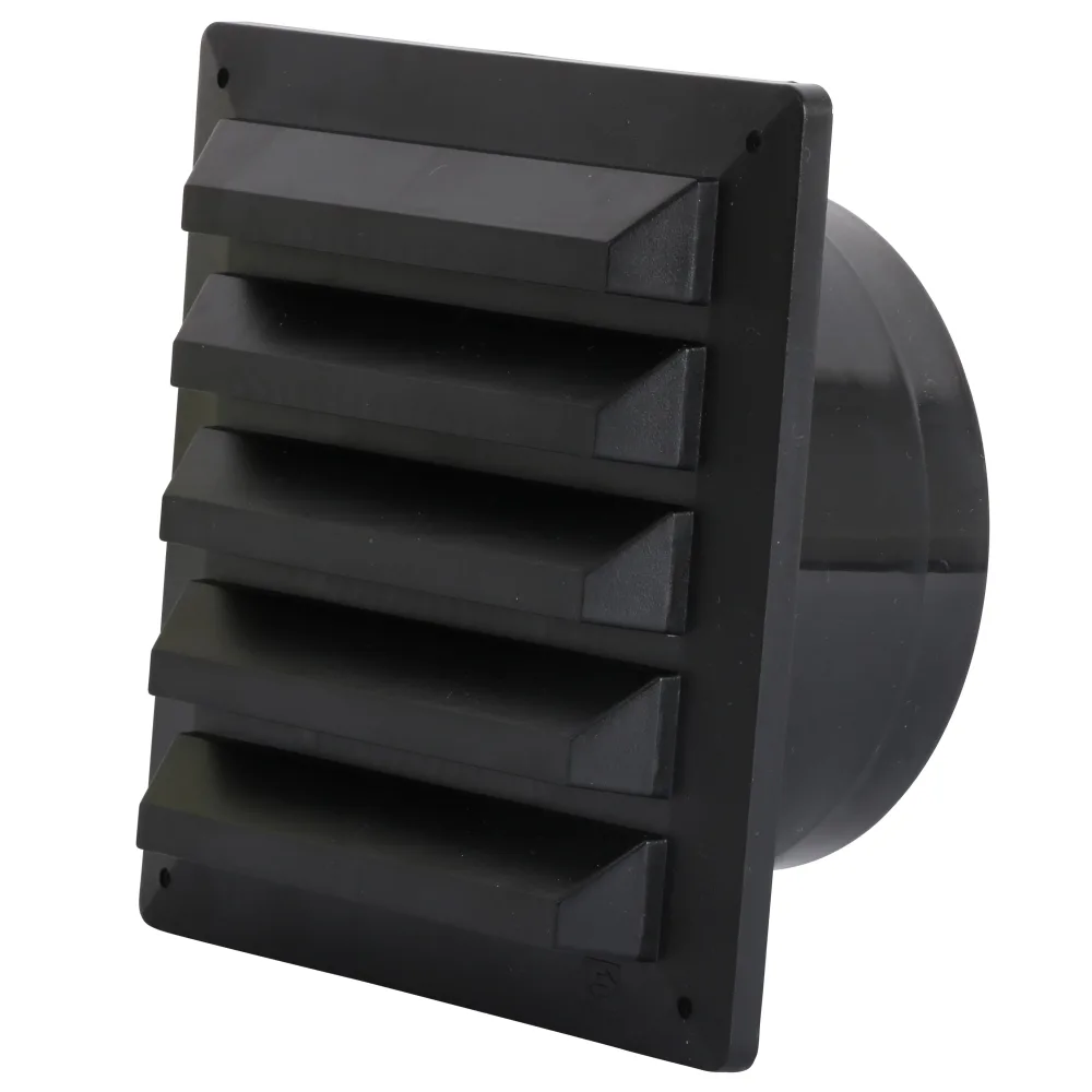 Flexit 117144 Ventilgaller för Ø100 mm kanal, med stos Svart - Bild 2
