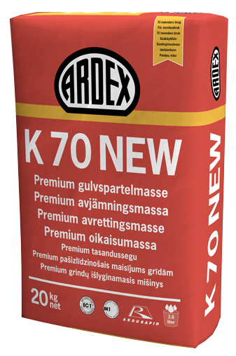 AVJÄMNINGSMASSA K70 20KG LAGRINGSTID 12MÅN ARDEX NY!