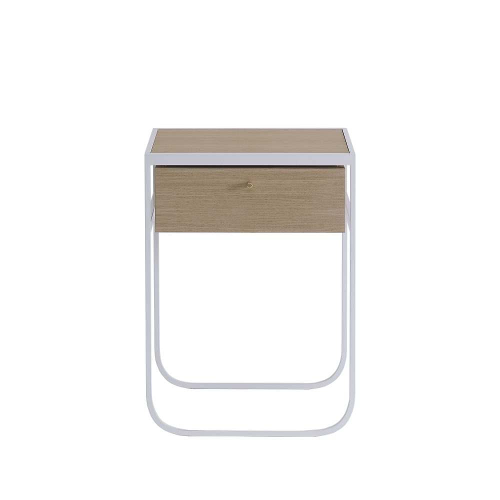 Nati Tati Drawer sängbord, white, vitlaserad ek