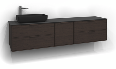 TVÄTTSTÄLLSSKÅP SVEDBERGS EPOS RELIEF B ASK 2+1+2L ÖPPEN INTHT 199X45,3X45
