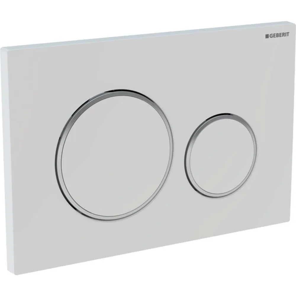 Geberit Sigma 20 Round Spolplatta mattvit, plast