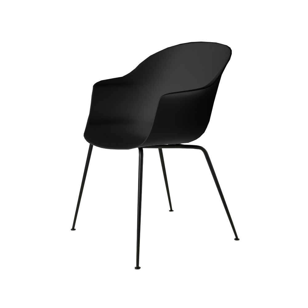 Bat stol, black, svart stålstativ