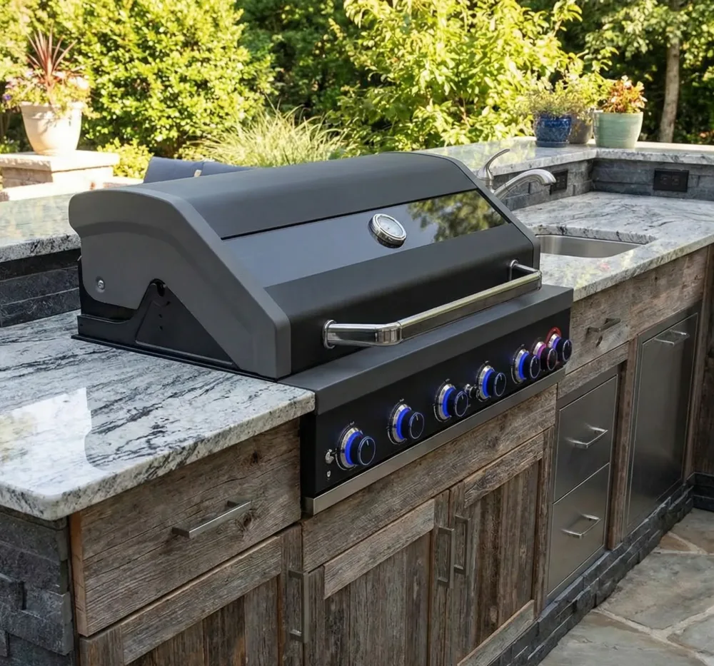 Inbyggnadsgrill med infraröd brännare | Rostfri gasolgrill för utekök | Arizona