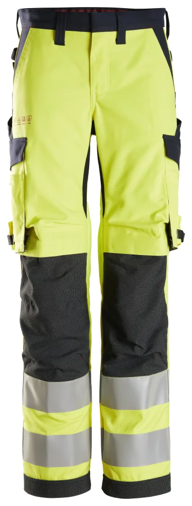 Snickers Workwear 6760 ProtecWork Arbetsbyxa varsel, gul 54