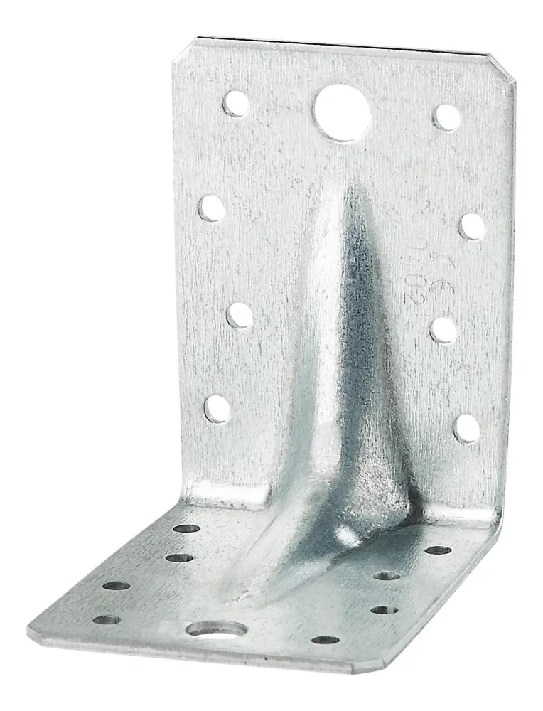 Joma 402M000 Vinkelbeslag med förstärkning 3,0 x 105 x 105 x 90 mm, 40-pack