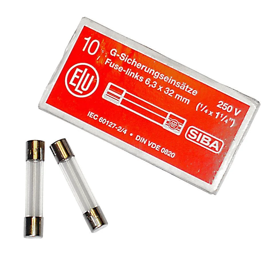 SIBA 7005960.0,2 Finsäkring 6 x 32 mm, snabb, 10-pack 200 mA