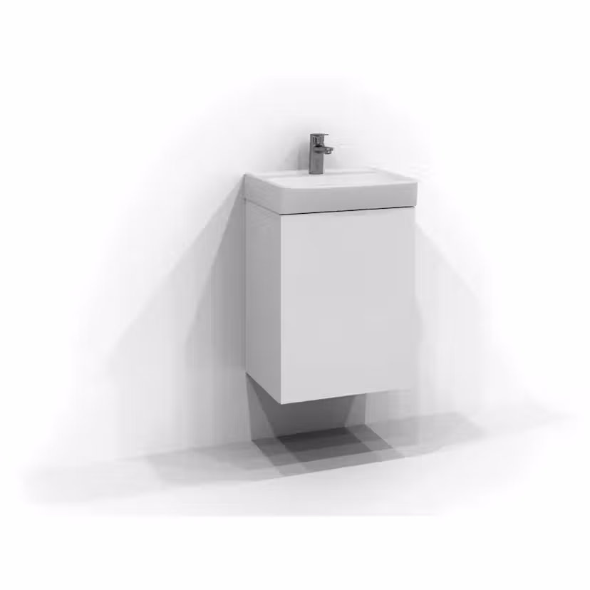 Tvättställsskåp Svedbergs Bloc 350 Vit, B: 450 mm, 1 dörr
