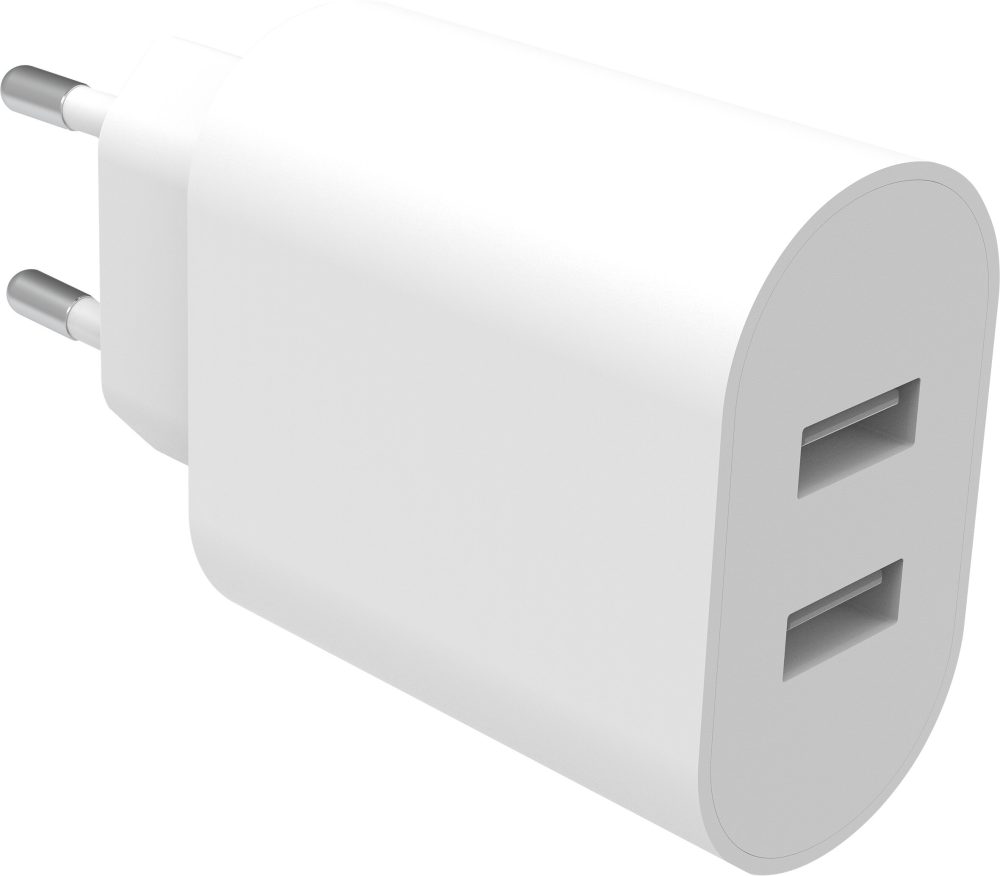 Kjøp Gelia Lader vegguttak 2 x USB, hvit