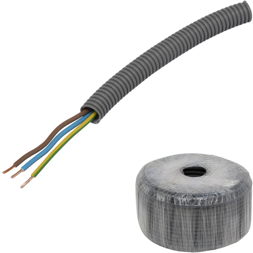 Pipelife EQ PowerFlex Kabel fördragen, brandklass D 20 mm x 50 m, 6G1.5 mm²