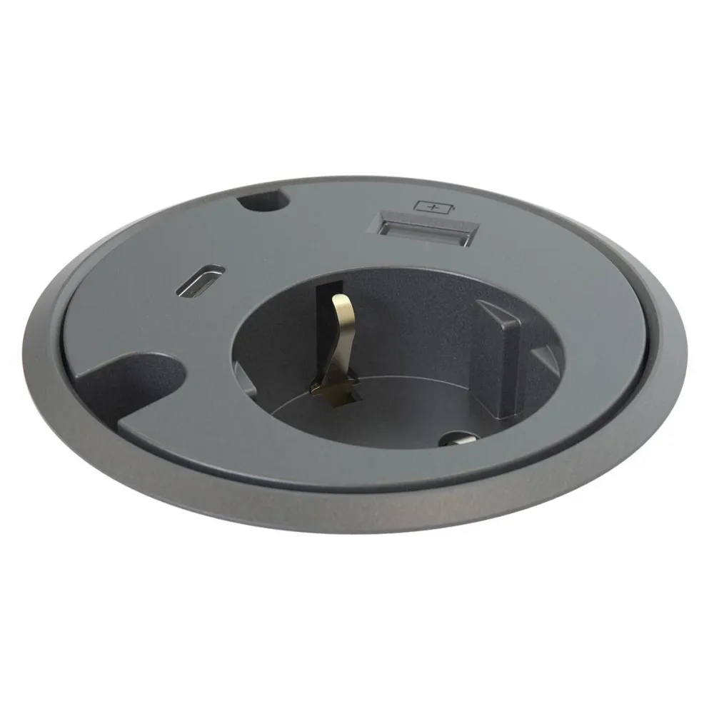 Kondator Powerdot PD16 Bordsuttag Schuko + USB/A + USB/C