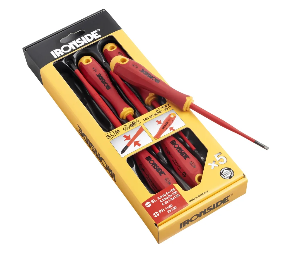 Ironside 100641 Skruvmejselsats 1000V, 5 delar