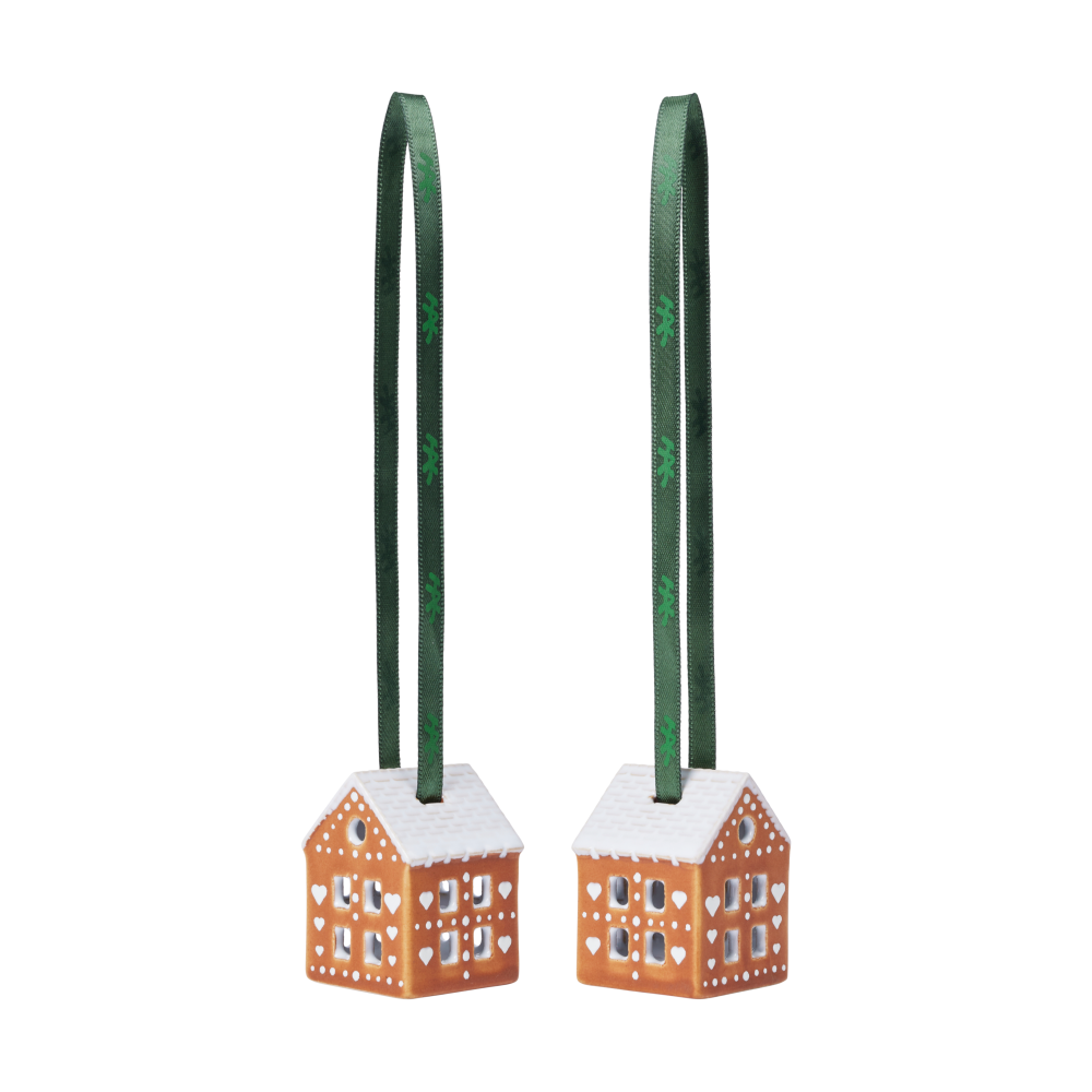 Gingerbread julhänge 5 cm 2-pack, Brun