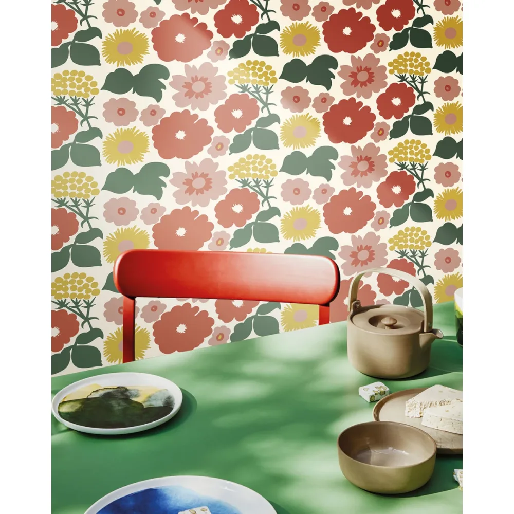 Marimekko 7 Kukkatori 25932 Rosa Tapet - Midbec | Stuvbutiken - Bild 3