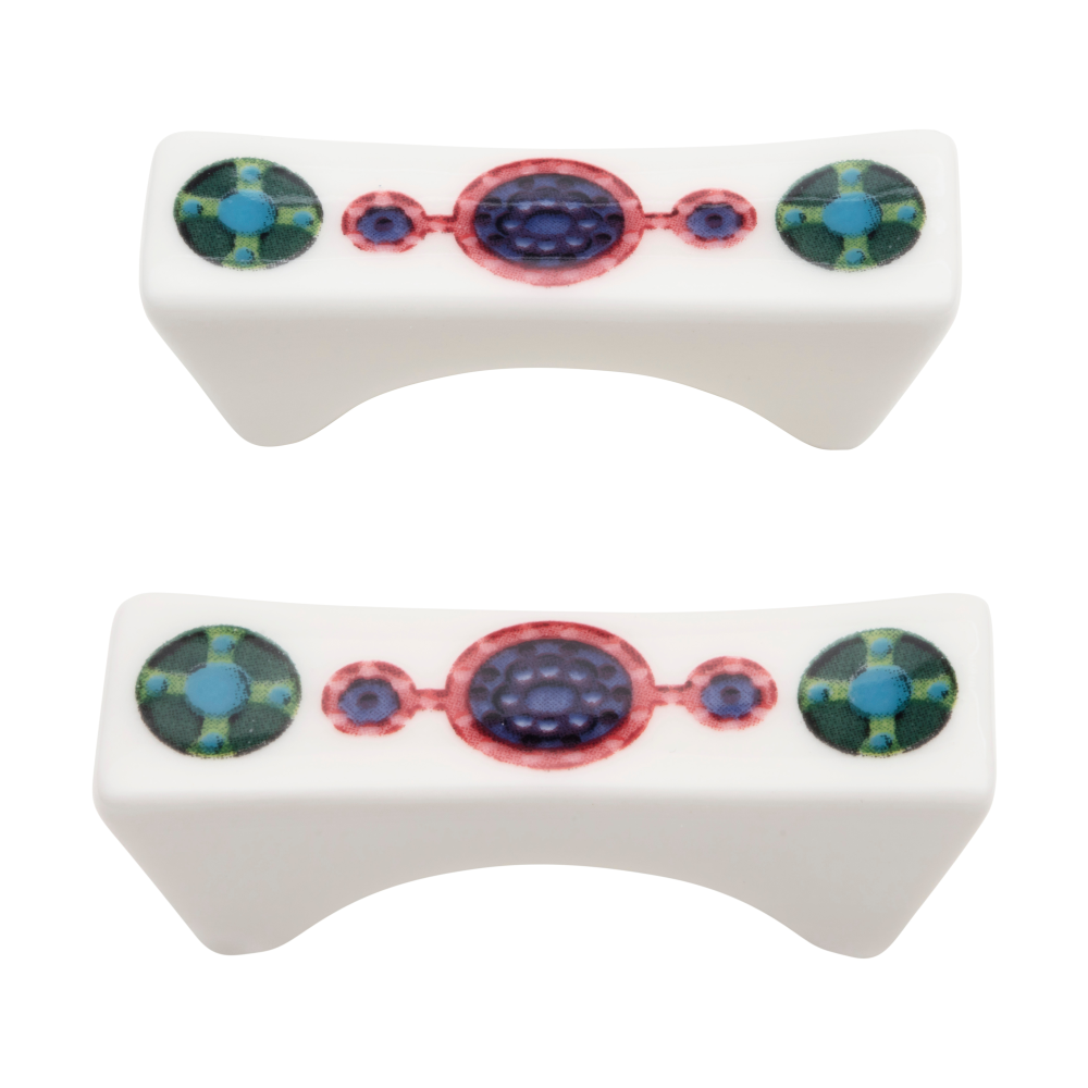 Taika Sato ätpinnehållare 2-pack, Vit-flerfärgad