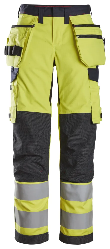 Snickers Workwear 6797 Arbetsbyxa varsel, gul/marinblå 44