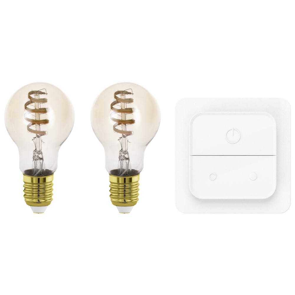 Ljuskälla 2xLM-ZIG-CCT E27 A60 4,9W Amber + Brytare