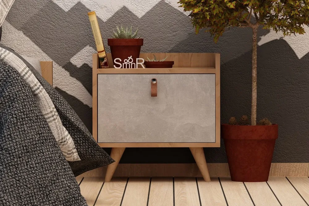 Mod Design Sängbord 50 cm med Förvaring Skåp