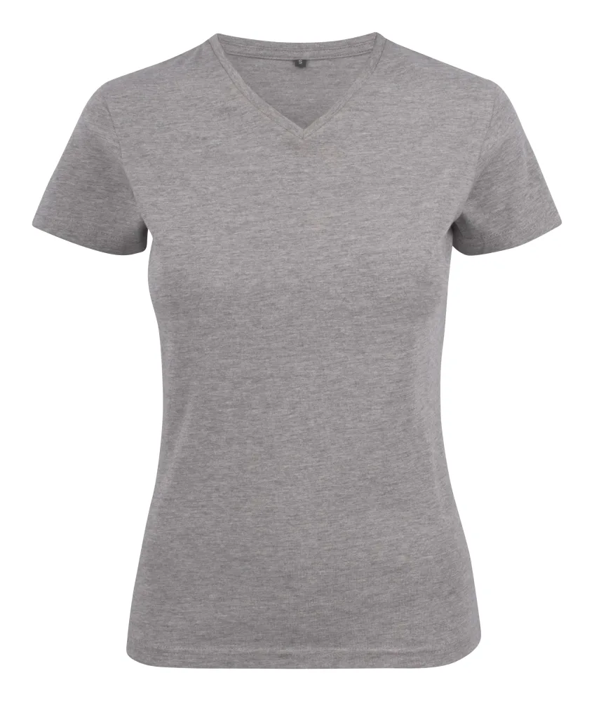 Printer Heavy V-neck Lady T-shirt Vit Vit - Bild 2