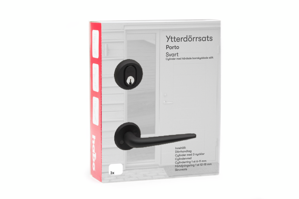 YTTERDÖRRSATS PORTO SVART