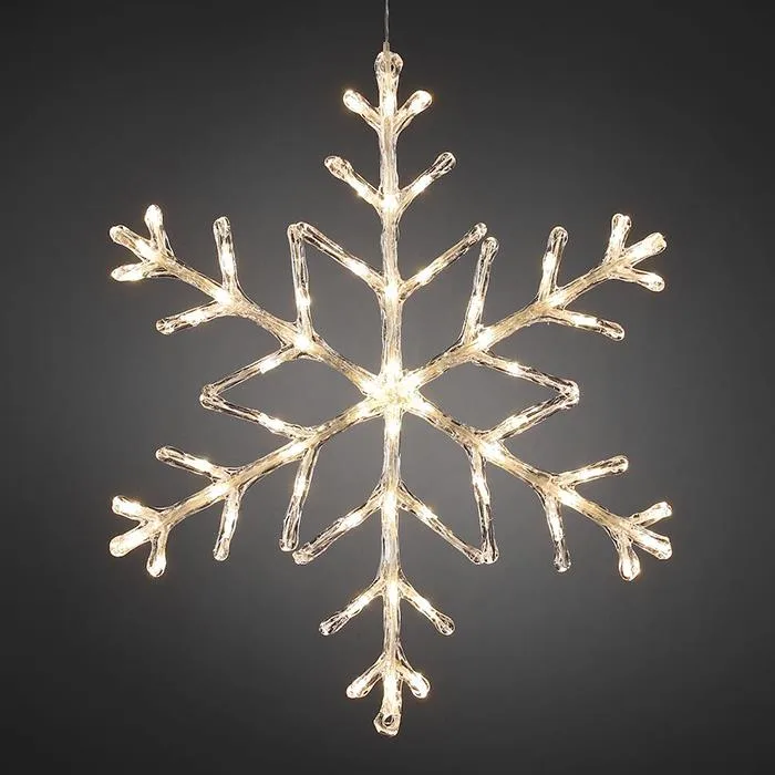 Konstsmide 4460-103 Dekorationsbelysning snöflinga, 60 cm