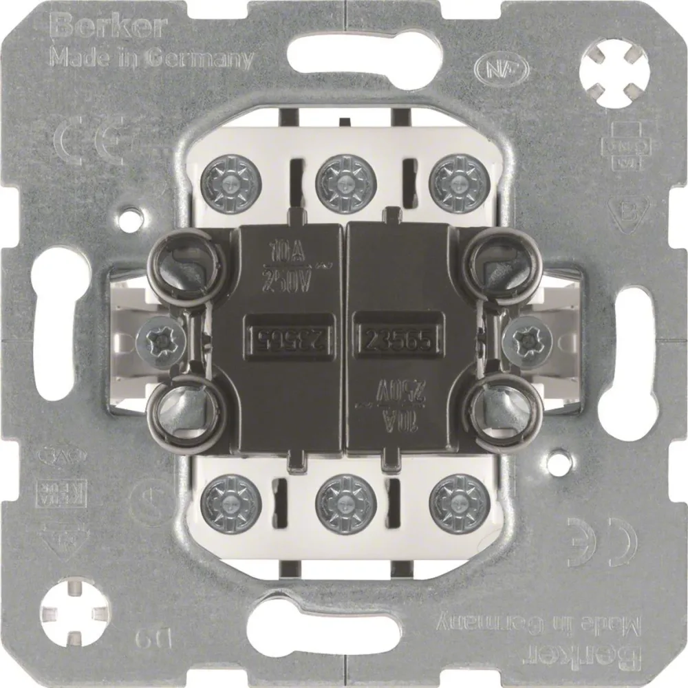 Hager 503808 Tryckknappsinsats dubbeltrapp