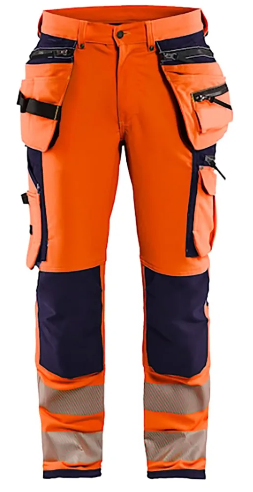 Blåkläder 199716425389C144 Arbetsbyxa varsel, orange/marinblå C144