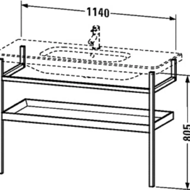 Duravit Durastyle DS988401876 Benställning trä Vit/Ek