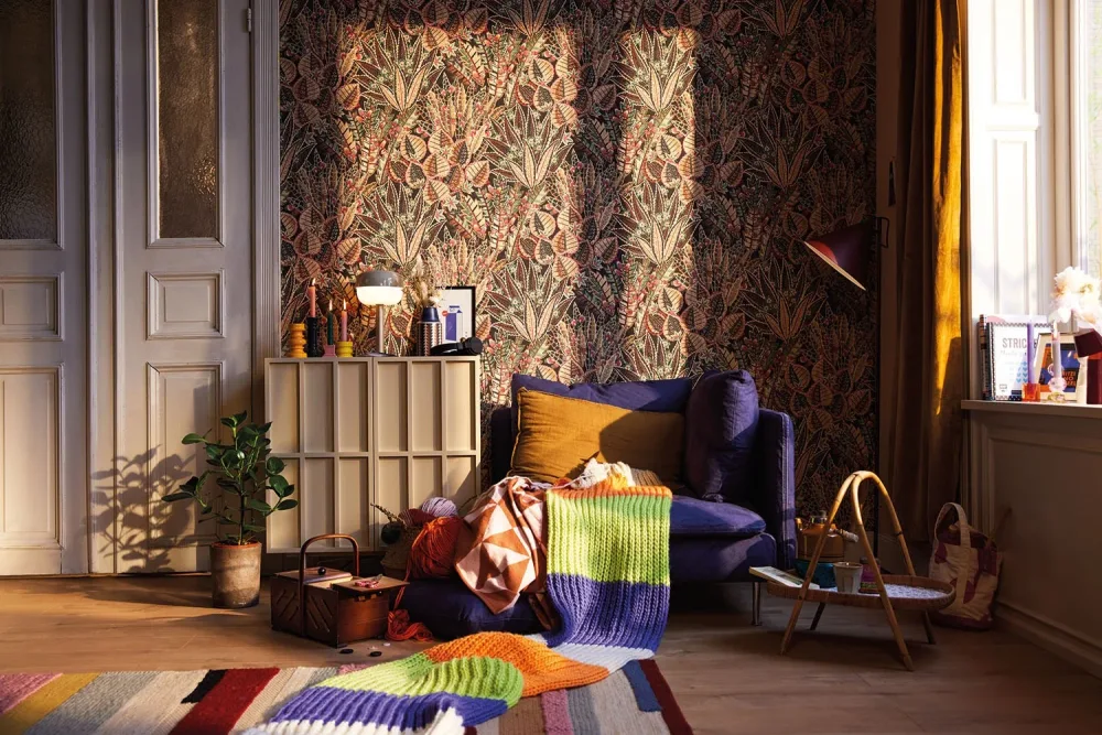 Living Walls Stories of life 39653-1 Tapet Svart/multi