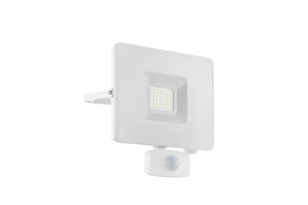 Väggstrålkastare Utebelysning Eglo Faedo 3 med Sensor 30W, Vit