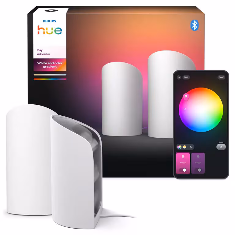 Kjøp Philips Hue Vegglampe Wall washer HUE, hvit, 2-pakke