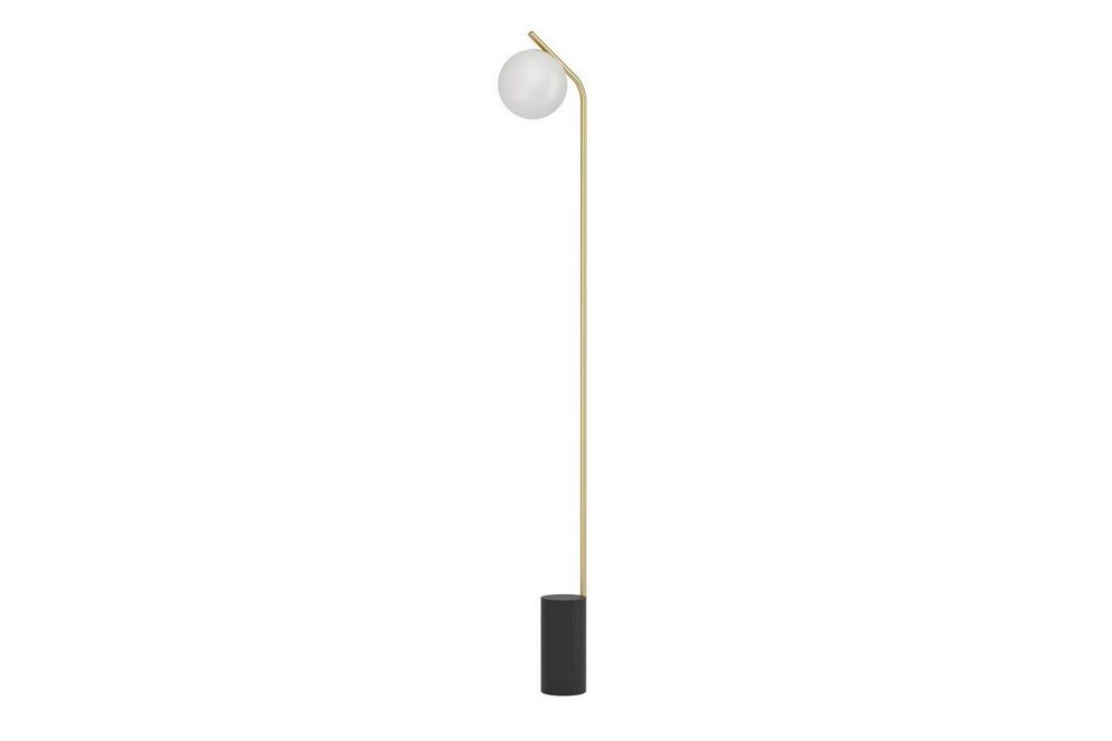 Golvlampa Eglo Betulia Svart/Mässing Opalvit