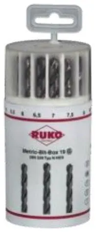 Ruko 215225 Borrsats slipad, koboltlegerad, 19 delar