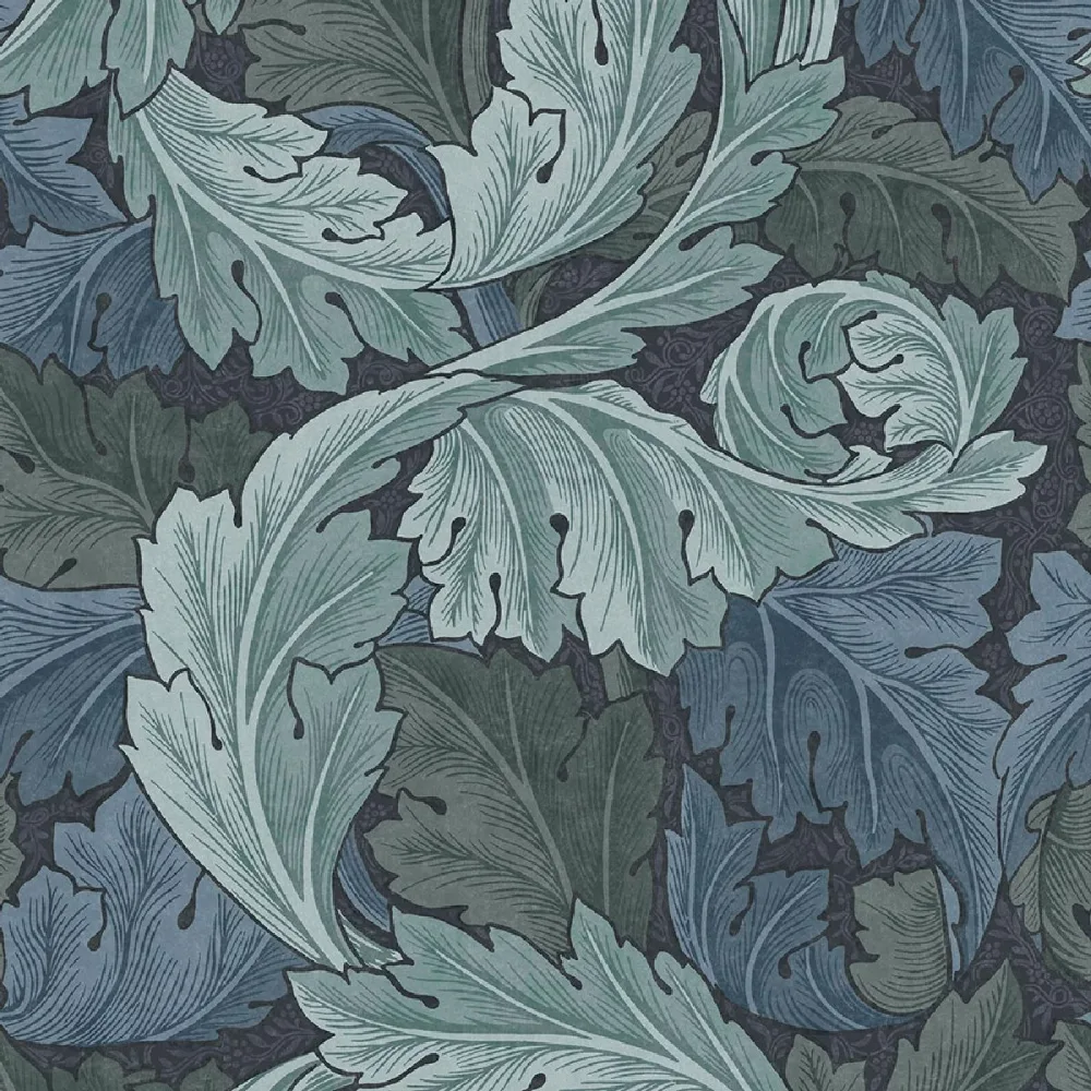 William Morris At Home Acanthus Blue 124225 Blå Tapet | Stuvbutiken - Bild 2