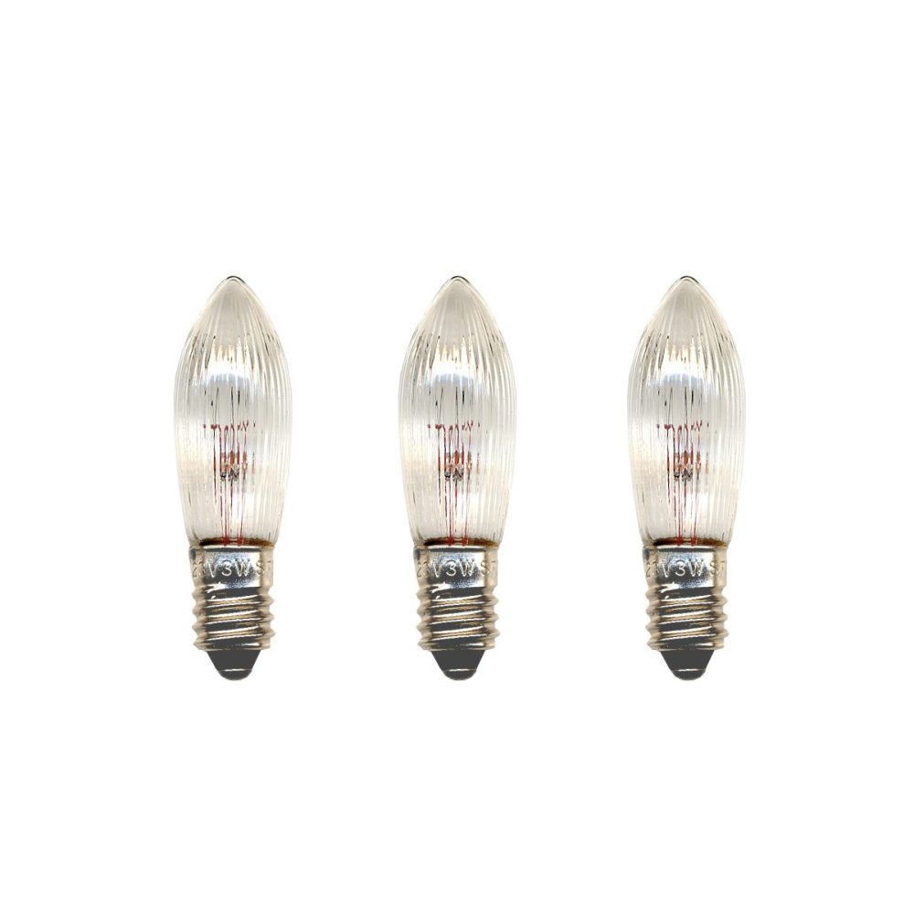 Lit ljuskälla E10 reservlampa 55V 3-pack, Klar, 3W