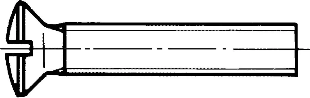 REYHER 009647309060030 Spårskruv M6, MKFS FN DIN 964 A, mässing M6x30 mm, 200-pack