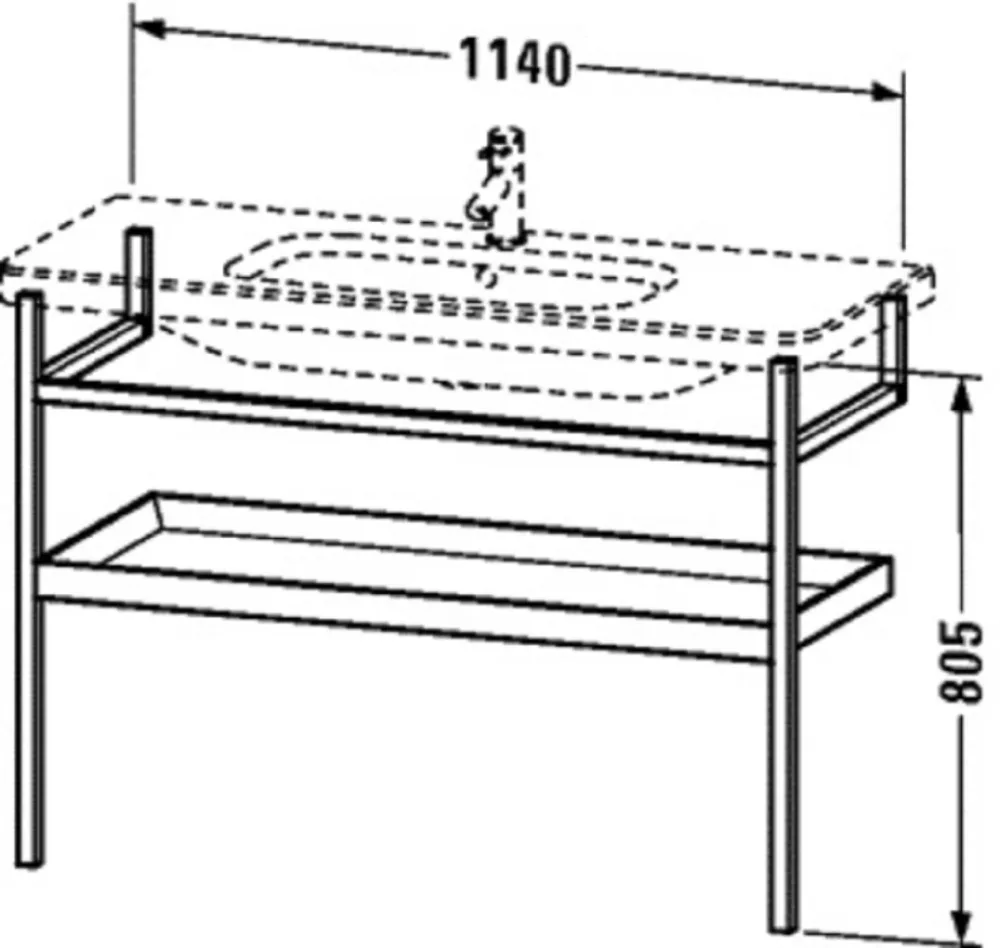 Duravit Durastyle DS988401876 Benställning trä Vit/Ek - Bild 2