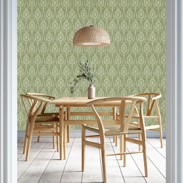 Decor Maison Modern Classics II 352-65 Tapet Rosmedaljong Grön