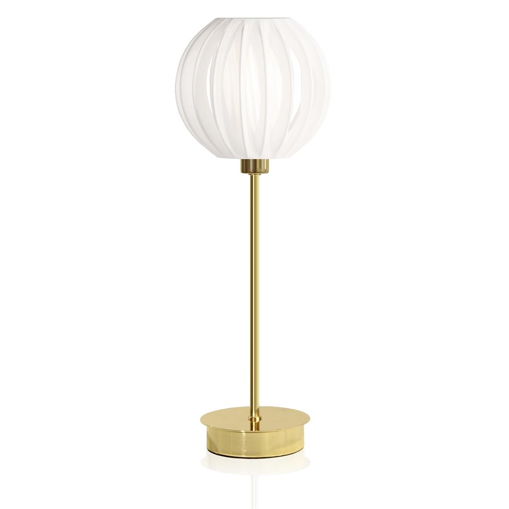 Plastband bordslampa, mässing