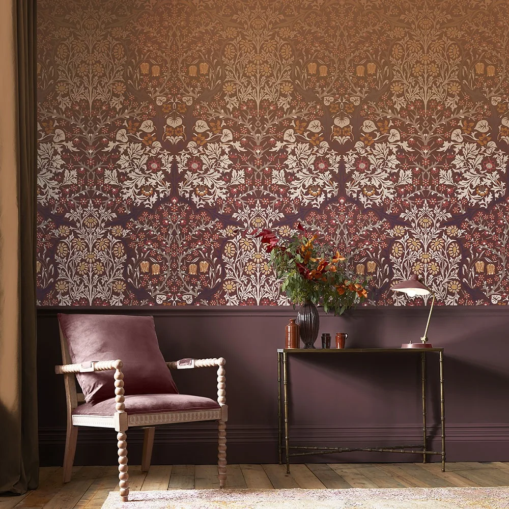 Graham & Brown William Morris At Home 125346 Tapet Blackthorn Red Fixed Size Mural Multi