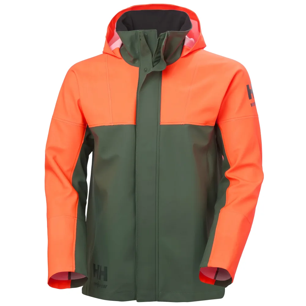 Helly Hansen Workwear 70293-264 Regnjacka Orange/Grön