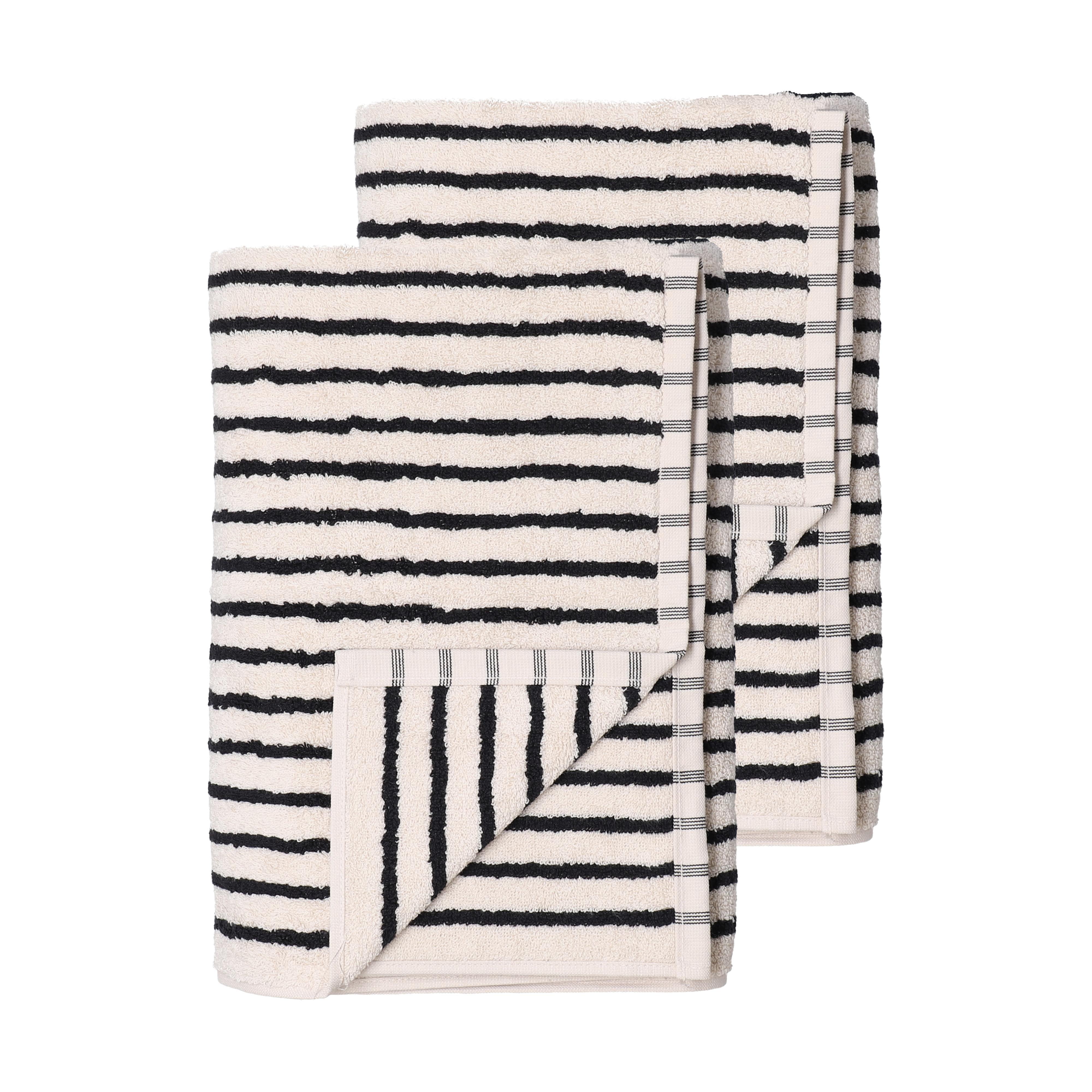 Drift badhanddukar 100x150 cm 2-pack - Vit-svart
