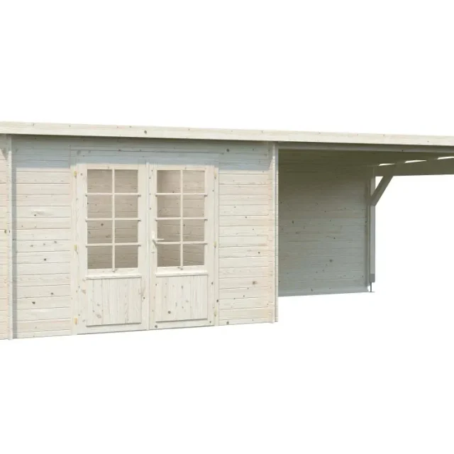 Palmako Ella Stuga 19,5 m²/inv. 8,7+10,0 m², utan golv, impr. natur