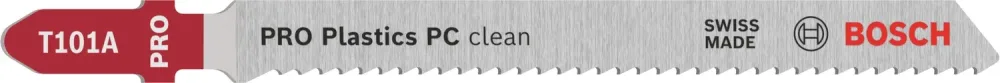 Bosch PRO Plastics PC clean T101A Sticksågsblad 100 mm, HSS, 5-pack