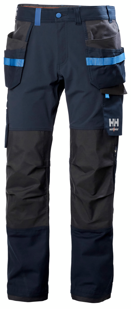 HANTVERKSBYXA HELLY HANSEN OXFORD 4X, MARIN/MÖRKGRÅ C48